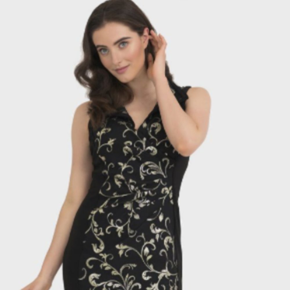 Joseph Ribkoff Black/Gold Dress
